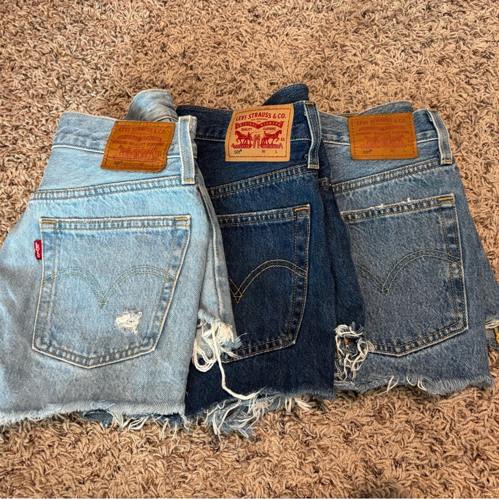 Bundle of Levi's 501 Blue Denim Shorts Collection